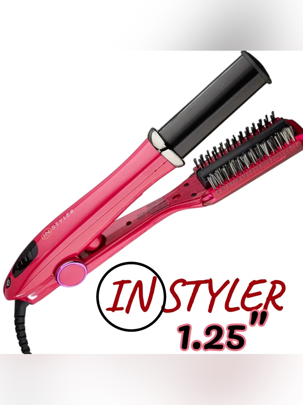 INSTYLER 1.25" Pink Rotating Hot Brush Styler